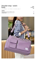 UNIXINU Sac de voyage à main de grande capacité pour week-end Sacs de sport de nuit avec compartiment à chaussures Sacs de sport et de fitness pour femmes