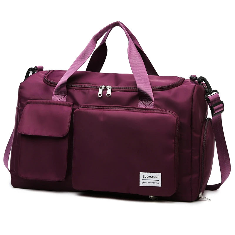 UNIXINU Sac de voyage à main de grande capacité pour week-end Sacs de sport de nuit avec compartiment à chaussures Sacs de sport et de fitness pour femmes