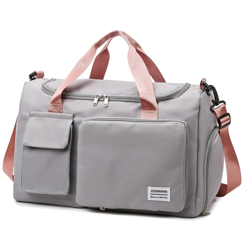 UNIXINU Sac de voyage à main de grande capacité pour week-end Sacs de sport de nuit avec compartiment à chaussures Sacs de sport et de fitness pour femmes