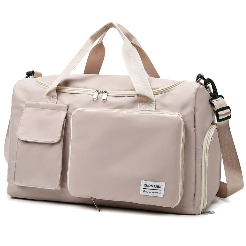 UNIXINU Sac de voyage à main de grande capacité pour week-end Sacs de sport de nuit avec compartiment à chaussures Sacs de sport et de fitness pour femmes