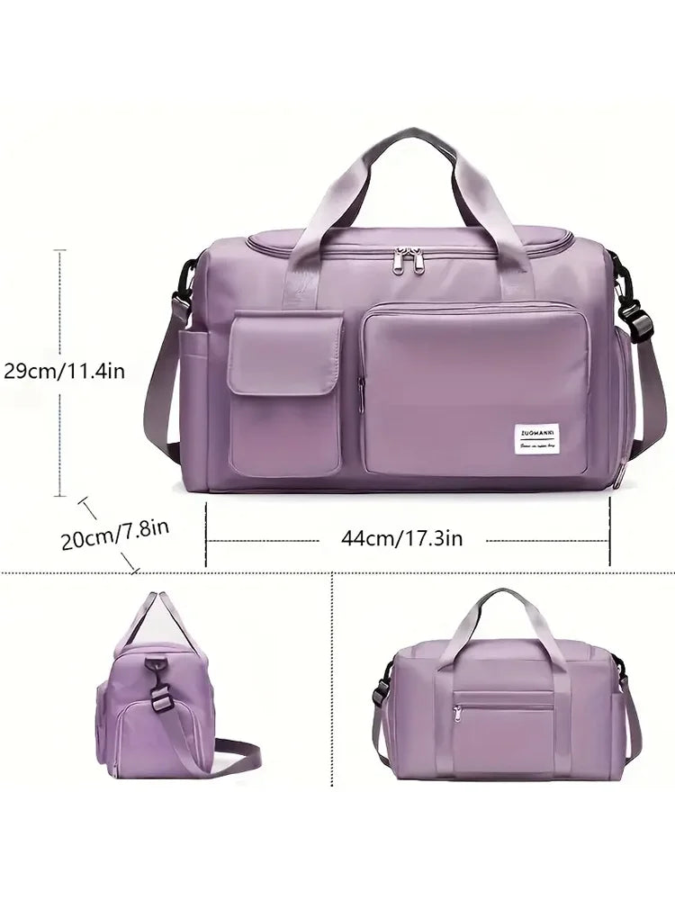 UNIXINU Sac de voyage à main de grande capacité pour week-end Sacs de sport de nuit avec compartiment à chaussures Sacs de sport et de fitness pour femmes