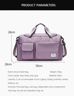 UNIXINU Sac de voyage à main de grande capacité pour week-end Sacs de sport de nuit avec compartiment à chaussures Sacs de sport et de fitness pour femmes
