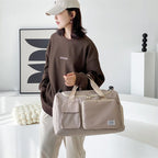 UNIXINU Sac de voyage à main de grande capacité pour week-end Sacs de sport de nuit avec compartiment à chaussures Sacs de sport et de fitness pour femmes