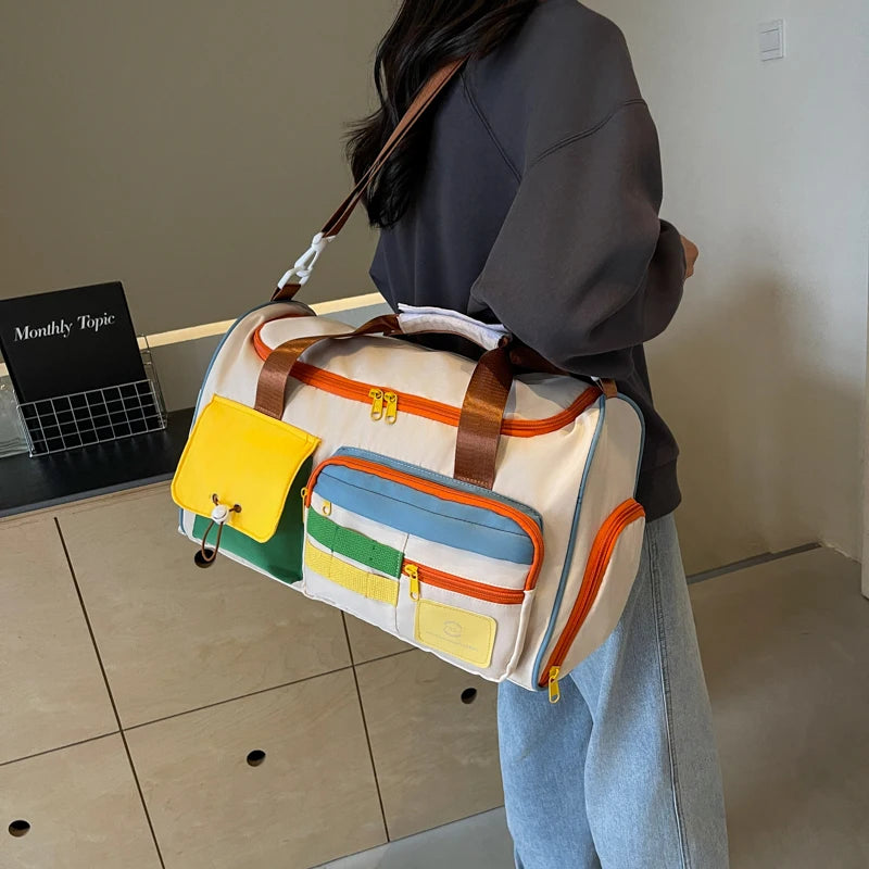 Sac de voyage de grande capacité pour voyager, yoga en plein air et entraînement de gymnastique-parfait pour les escapades du week-end, les amateurs de fitness