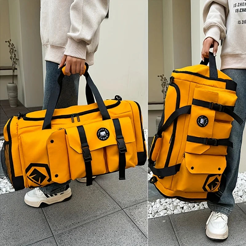 Sac à dos de voyage de grande capacité, sac de sport à séparation humide et sèche, compartiment de rangement indépendant pour chaussures