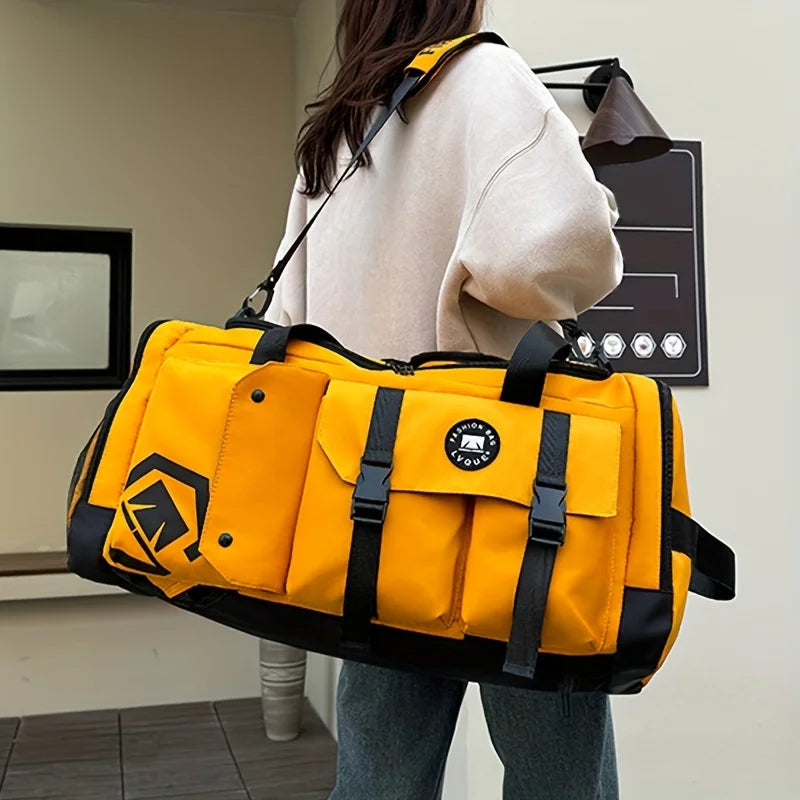 Sac à dos de voyage de grande capacité, sac de sport à séparation humide et sèche, compartiment de rangement indépendant pour chaussures