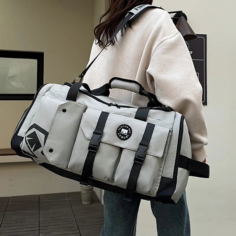 Sac à dos de voyage de grande capacité, sac de sport à séparation humide et sèche, compartiment de rangement indépendant pour chaussures