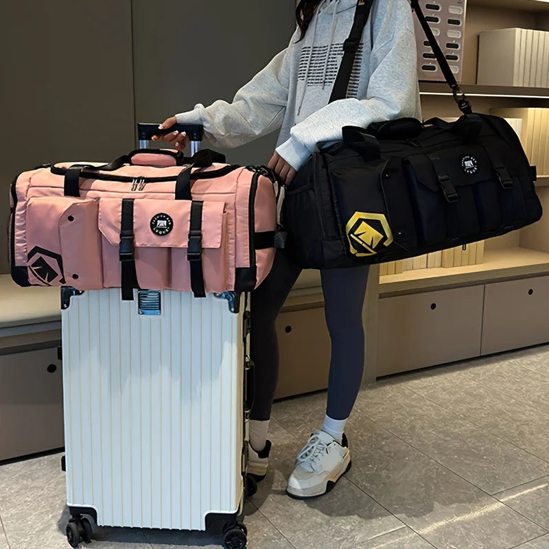 Sac à dos de voyage de grande capacité, sac de sport à séparation humide et sèche, compartiment de rangement indépendant pour chaussures