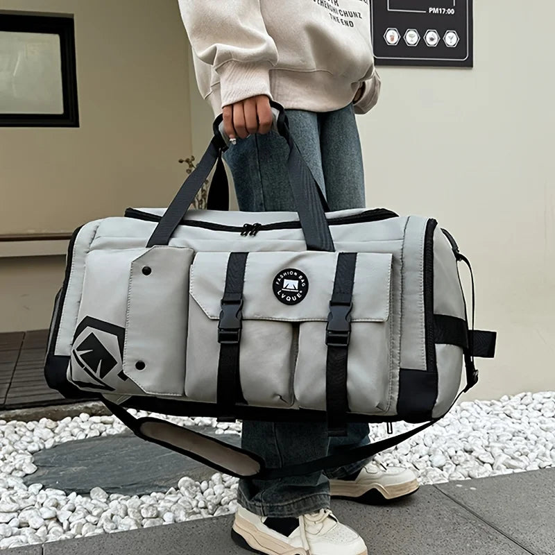 Sac à dos de voyage de grande capacité, sac de sport à séparation humide et sèche, compartiment de rangement indépendant pour chaussures