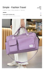 UNIXINU Sac de voyage à main de grande capacité pour week-end Sacs de sport de nuit avec compartiment à chaussures Sacs de sport et de fitness pour femmes