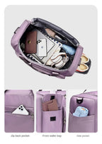 UNIXINU Sac de voyage à main de grande capacité pour week-end Sacs de sport de nuit avec compartiment à chaussures Sacs de sport et de fitness pour femmes