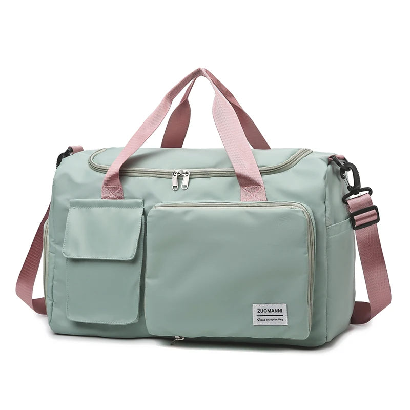UNIXINU Sac de voyage à main de grande capacité pour week-end Sacs de sport de nuit avec compartiment à chaussures Sacs de sport et de fitness pour femmes