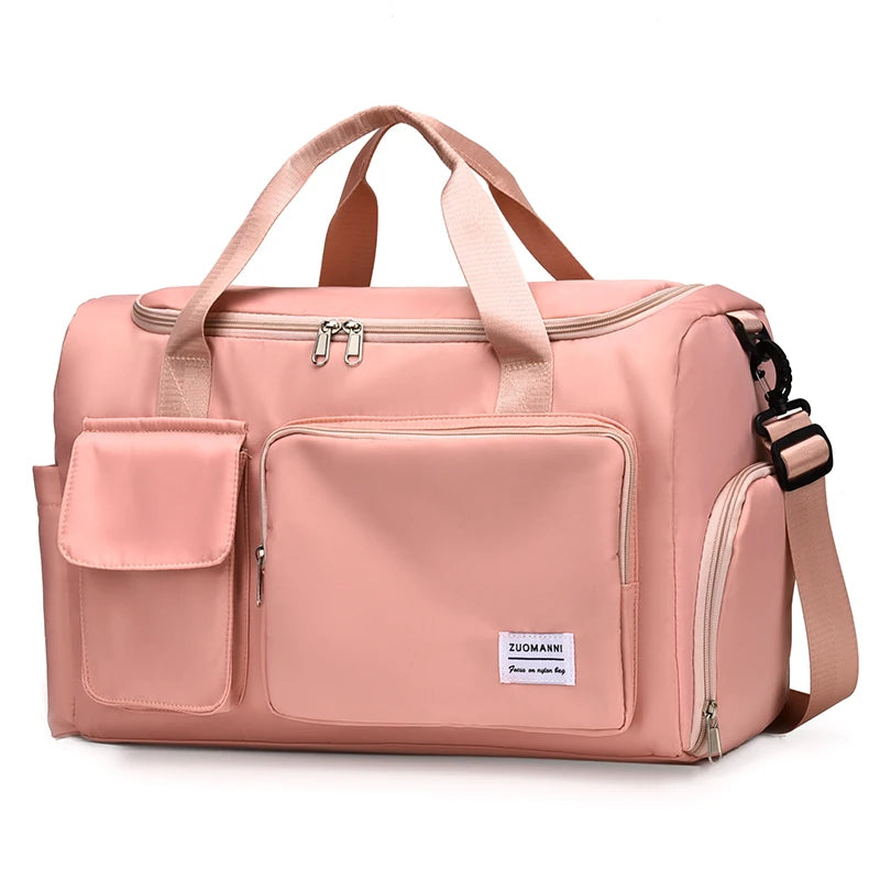 UNIXINU Sac de voyage à main de grande capacité pour week-end Sacs de sport de nuit avec compartiment à chaussures Sacs de sport et de fitness pour femmes