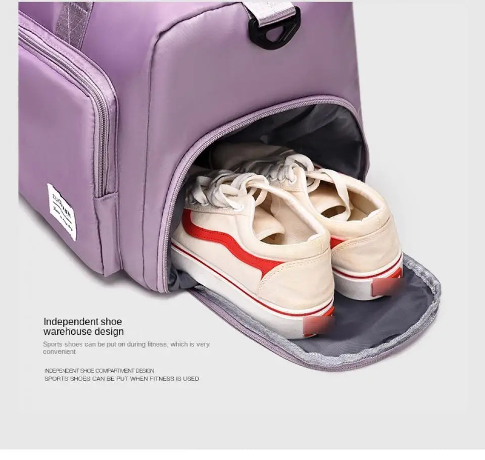 UNIXINU Sac de voyage à main de grande capacité pour week-end Sacs de sport de nuit avec compartiment à chaussures Sacs de sport et de fitness pour femmes