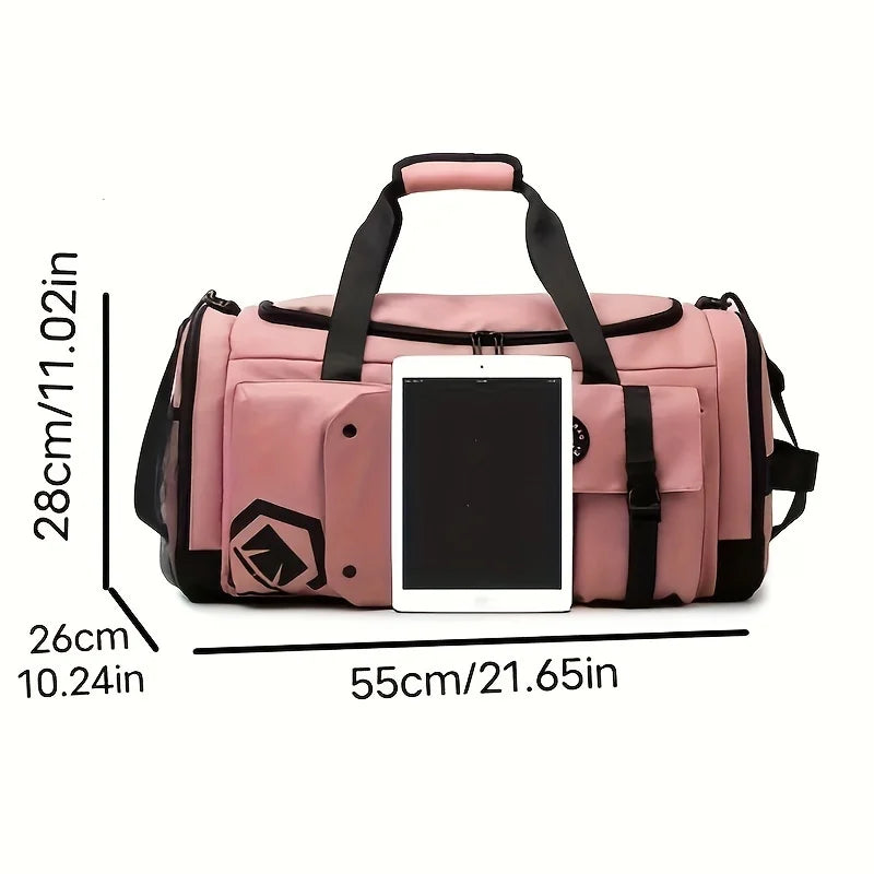 Sac à dos de voyage de grande capacité, sac de sport à séparation humide et sèche, compartiment de rangement indépendant pour chaussures