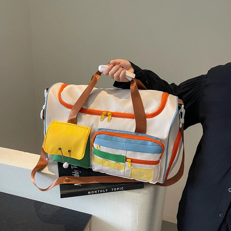 Sac de voyage de grande capacité pour voyager, yoga en plein air et entraînement de gymnastique-parfait pour les escapades du week-end, les amateurs de fitness