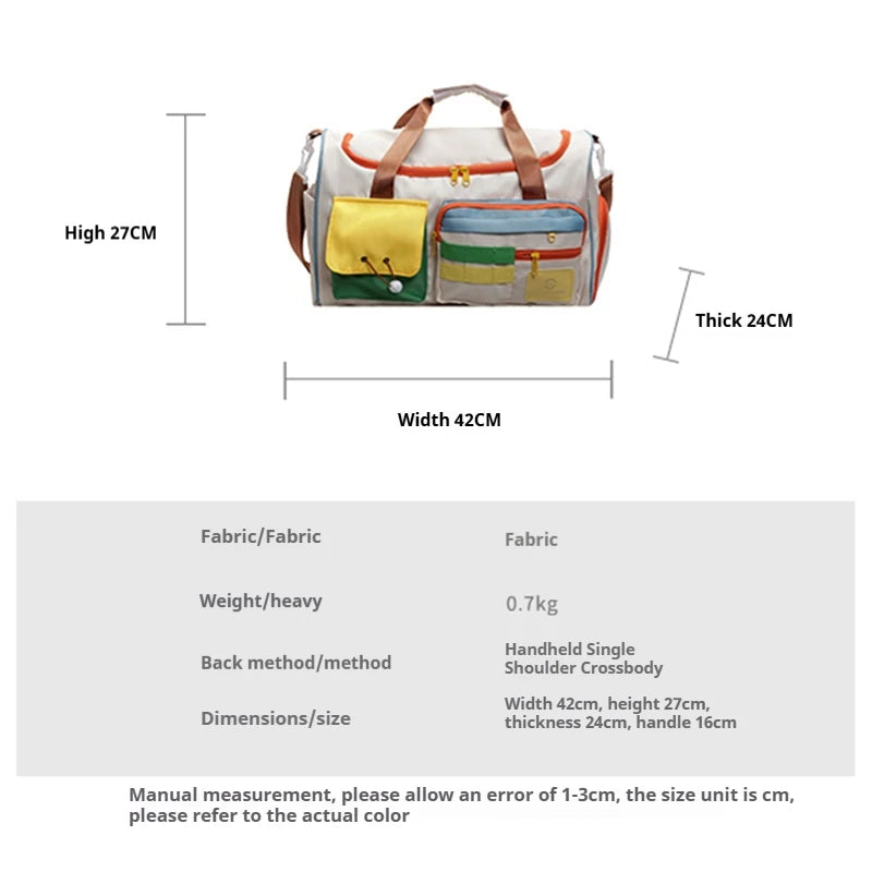 Sac de voyage de grande capacité pour voyager, yoga en plein air et entraînement de gymnastique-parfait pour les escapades du week-end, les amateurs de fitness