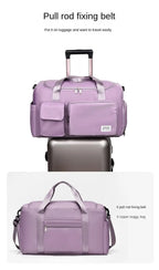 UNIXINU Sac de voyage à main de grande capacité pour week-end Sacs de sport de nuit avec compartiment à chaussures Sacs de sport et de fitness pour femmes